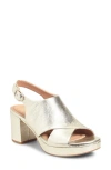 Söfft Liv Slingback Platform Sandal In Platino