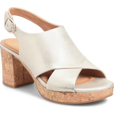Söfft Liv Slingback Platform Sandal In White