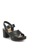 Söfft Lizzie Ankle Strap Platform Sandal In Black