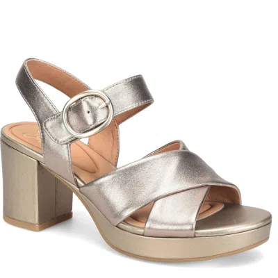 Söfft Lizzie Sf0109500 Sandals Womens Light Espresso Block Heel Zogg3020 In Gold