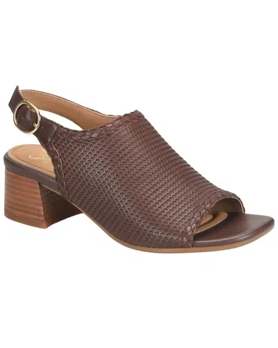 Söfft Lois Leather Heeled Sandal In Brown