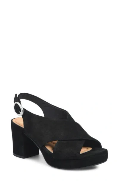 Söfft Lyric Slingback Platform Sandal In Black
