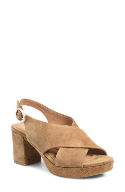 Söfft Lyric Slingback Platform Sandal In Brown