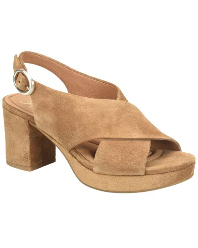Söfft Lyric Suede Heeled Sandal In Brown