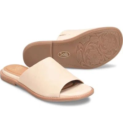 Söfft Noble Sf0096915 Flat Sandals Womens Tapioca Grey Slip On Slide Htat1223 In Multi