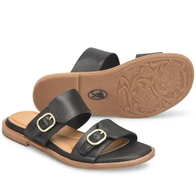 Söfft Noella Sf0099001 Flat Sandals Women's Black Slip On Slide Htat1222 In Multi