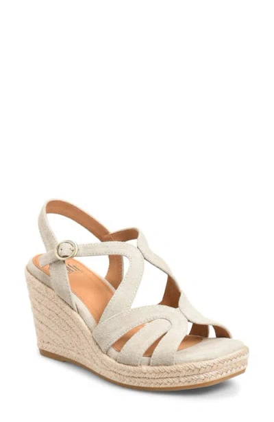Söfft Norma Slingback Espadrille Platform Wedge Sandal In Neutral