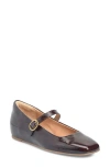 Söfft Palma Square Toe Mary Jane Flat In Burgundy