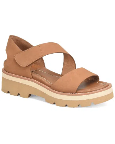 Söfft Pru Leather Sandal In Orange