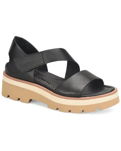 Söfft Pru Leather Sandal In Black