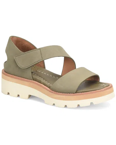 Söfft Pru Leather Sandal In Green