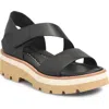 Söfft Pru Leather Sandal In Black