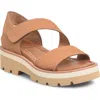Söfft Pru Leather Sandal In Pine Cone Tan