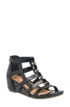 Söfft Rio Ii Strappy Wedge Sandal In Black