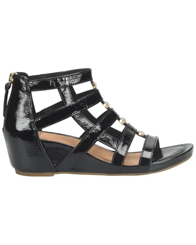 Söfft Rio Patent Sandal In Black