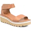 Söfft Ripley Ankle Strap Platform Wedge Sandal In Luggage