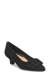Söfft Sadie Pointed Toe Kitten Heel Pump In Black