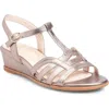 Söfft Scarlet Ankle Strap Wedge Sandal In Light Espresso Metallic