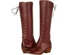 Söfft Sharnell Boots Women's Brown Leather Round Toe Knee-high Ver643 In Burgundy