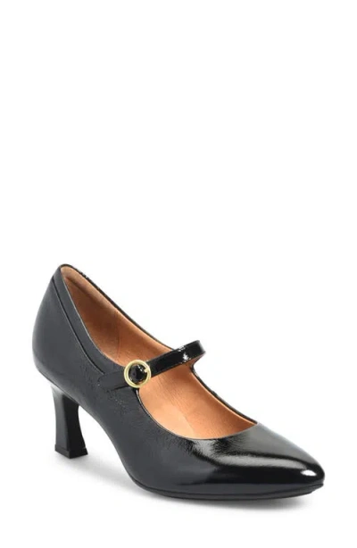 Söfft Sienna Pointed Toe Mary Jane Pump In Black Patent