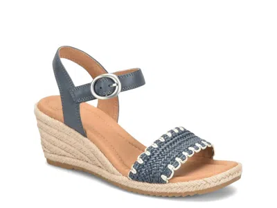 Söfft Sofft Inez Espadrille Wedge Sandal In Blue