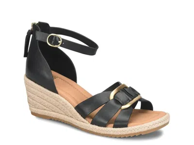 Söfft Sofft Ivy Espadrille Wedge Sandal In Black