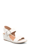 Söfft Vaya Ankle Strap Wedge Sandal In True White