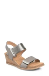Söfft Verdi Ii Slingback Wedge Sandal In Gray