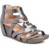 Söfft Vivi Platform Wedge Sandal In Dark Pewter