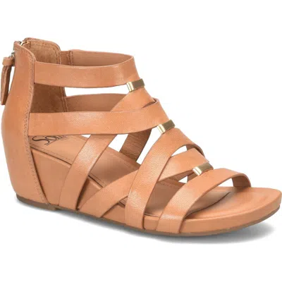 Söfft Vivi Platform Wedge Sandal In Luggage