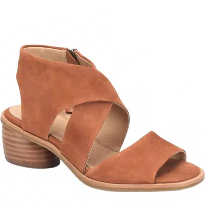 Söfft Women's Camille Leather Sandal In Russet Brown In Blue