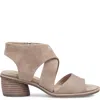 Söfft Women's Camille Side Zip Sandals In Stone In White