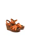 Söfft Women's Carlana Wedge Sandal In Sunset Orange In Multi