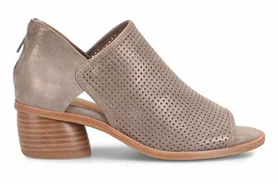 Söfft Women's Carleigh Peep Toe Stack Heel Sandal In Coffee In Grey