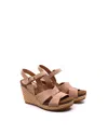 Söfft Women's Clarissa Camelia Wedge Sandal In Blush In Beige