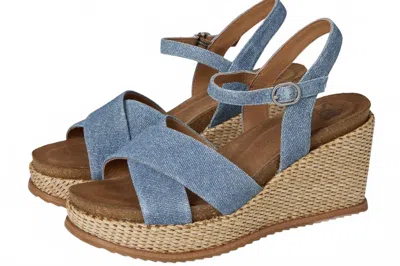 Söfft Women Diana Wedge Sandal In Denim In Blue