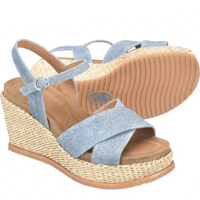 SÖFFT WOMEN'S DIANA WEDGE SANDAL IN DENIM