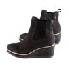 Söfft Eiley Platform Wedge Chelsea Boot In Black