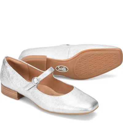 Söfft Women's Elsey Leather Flats In Silver