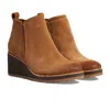 Söfft Women's Emeree Wedge Bootie In Saddle Brown In Multi