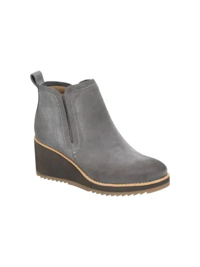 SÖFFT WOMEN'S EMEREE WEDGE BOOTS IN STEEL
