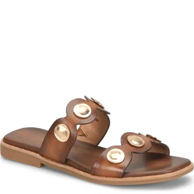 Söfft Women's Ezra Slide Sandals In Antico Luggage Brown In Multi