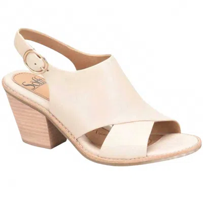 Söfft Women's Mendi Heeled Sandal In Tapioca Grey In Beige