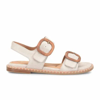 Söfft Women's Napa Backstrap Sandal In Light Natural In White