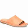 Söfft Women Noble Ii Flat Leather Slide In Sunset Orange