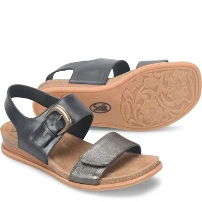 Söfft Women's Peggie Sandals In Black/ Dark Pewter