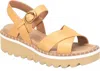 Söfft Ruthie Ankle Strap Platform Wedge Sandal In Yellow