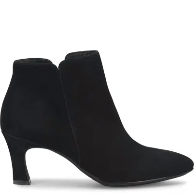 Söfft Women's Sasha Waterproof Bootie In Black Suede