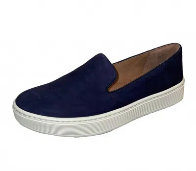 Söfft Women's Somers Slip On Sneaker In Navy Suede In Blue