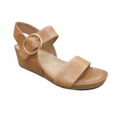 Söfft Women's Vaya Low Wedge Sandal In Tan In Multi